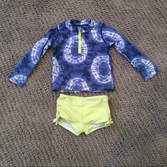 rash guard boy shorts swimsuit